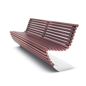 Factory S shape design outdoor wooden bench outdoor metal bench garden bench outdoor furniture