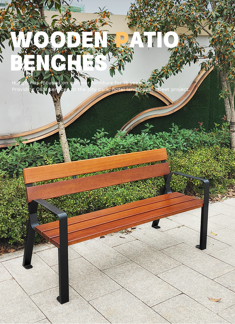 OEM iron garden bench  teak garden benches wooden garden benches for sale