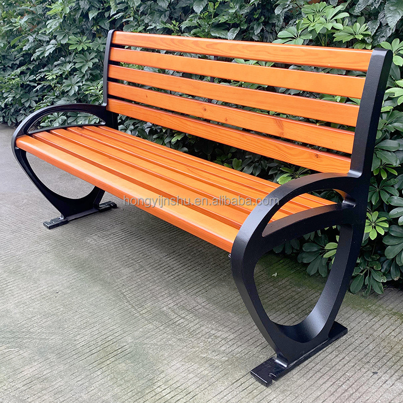 Customized aluminum bench cast aluminum patio furniture wooden garden benches metal street furniture