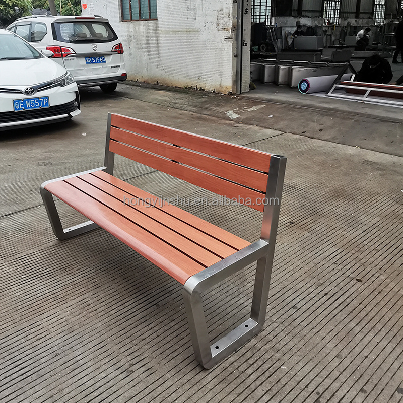 Customized outdoor seating urban furniture wooden outdoor bench or park street public furniture