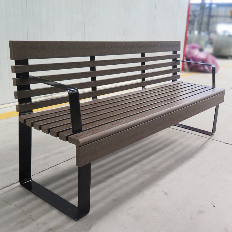 Customized high quality wooden park long bench patio benches outdoor bench outdoor seating with ps wood for park