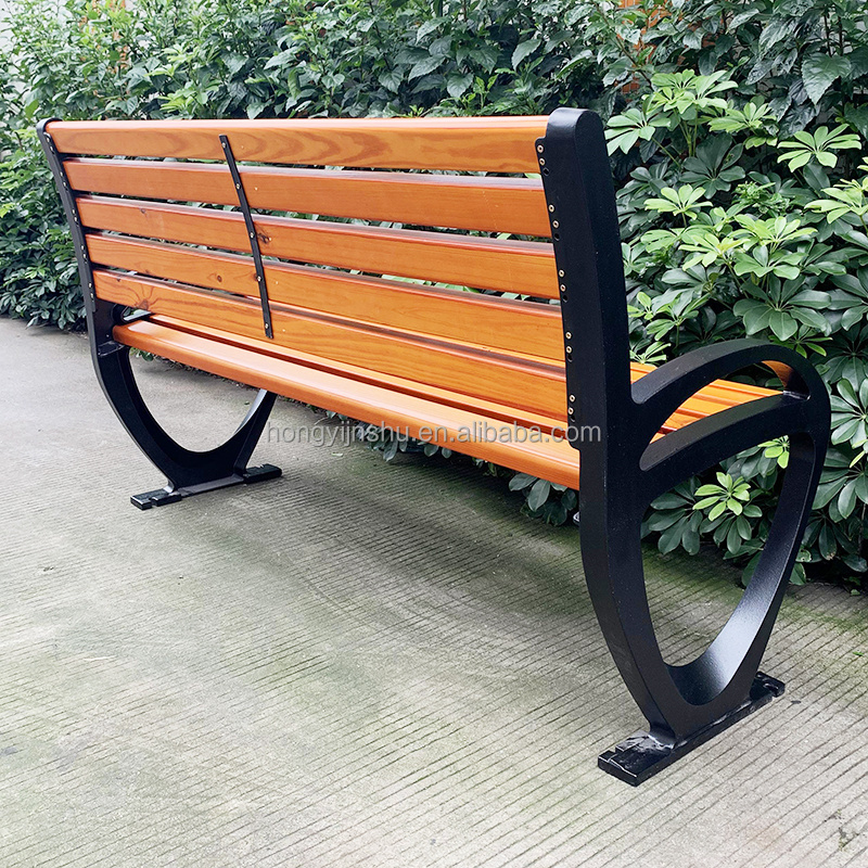 Customized aluminum bench cast aluminum patio furniture wooden garden benches metal street furniture