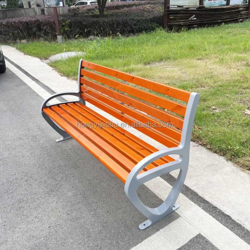 Cast aluminum patio furniture modern steel bench urban bench furniture for garden public street