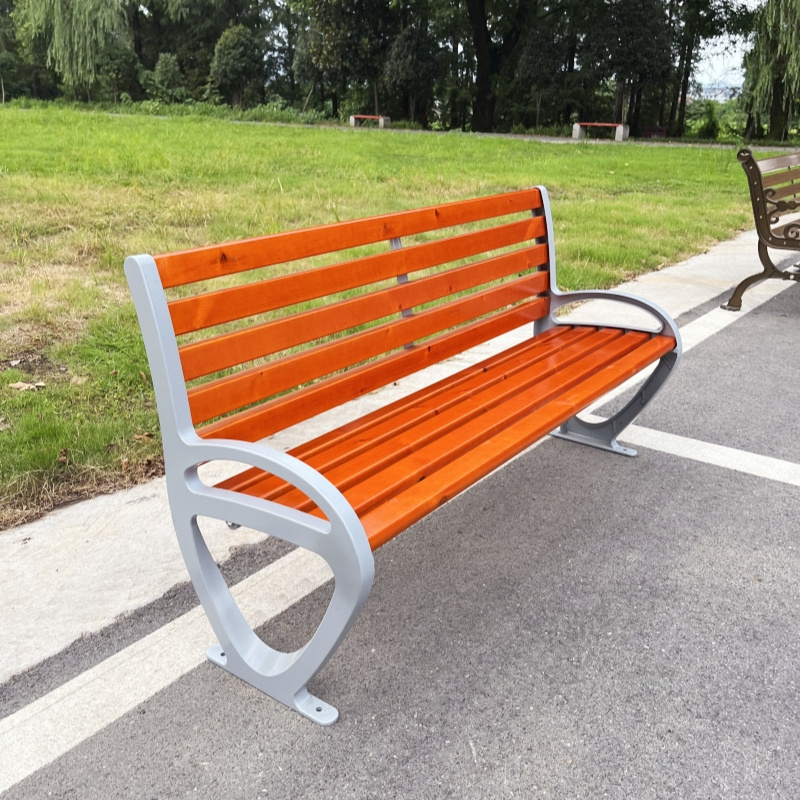 Cast aluminum patio furniture modern steel bench urban bench furniture for garden public street