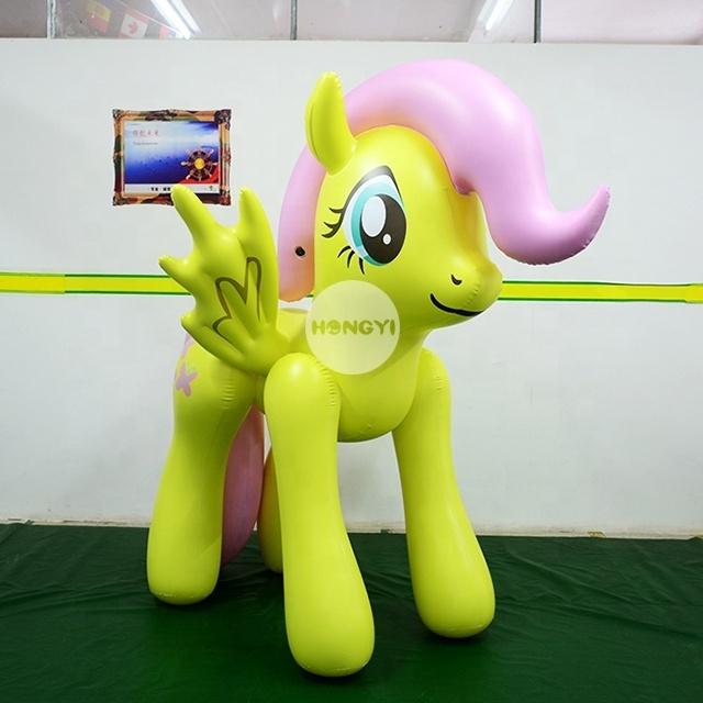 Customized Giant Inflatable Pony Cartoon Horse For Advertising Toys