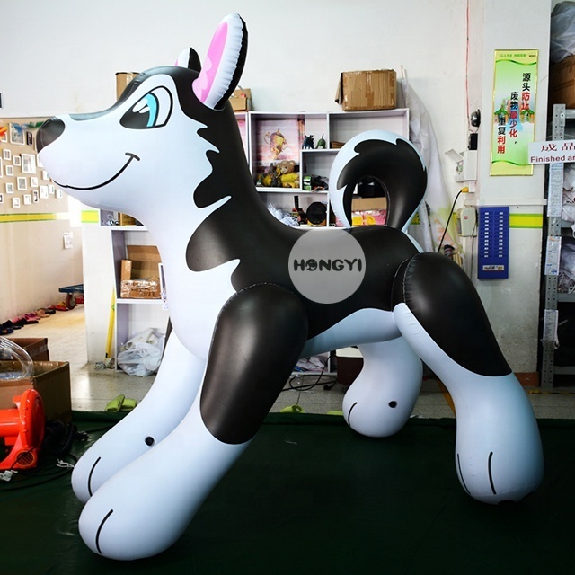 Hongyi Factory Sells High Quality Inflatable Husky PVC0.4mm Dog Toys For Sale