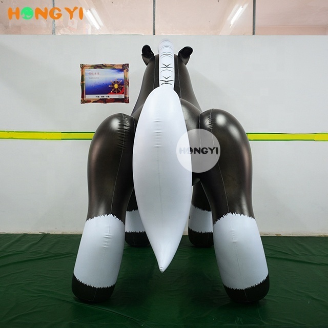 Hot Giant PVC Inflatable Helium Parade Black Horse Advertising Entertainment Riding Balloon