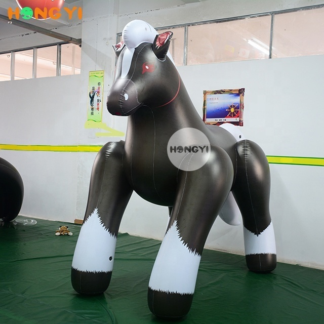 Hot Giant PVC Inflatable Helium Parade Black Horse Advertising Entertainment Riding Balloon