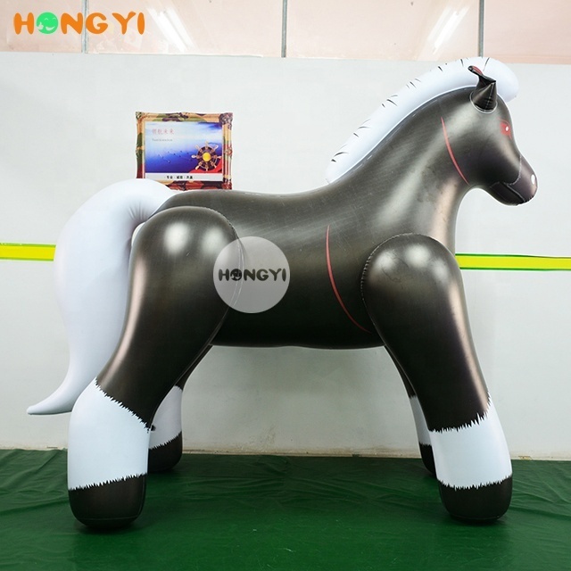 Hot Giant PVC Inflatable Helium Parade Black Horse Advertising Entertainment Riding Balloon