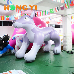 Custom giant advertising inflatable dog, cartoon character, outdoor inflatable animal