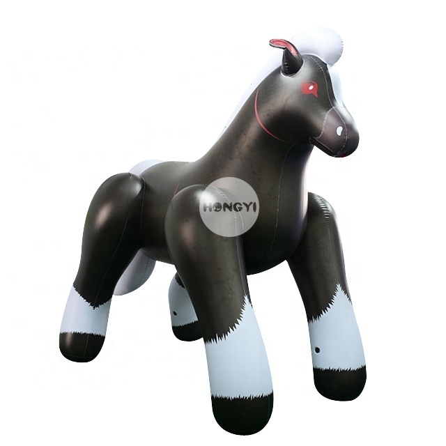 Hot Giant PVC Inflatable Helium Parade Black Horse Advertising Entertainment Riding Balloon