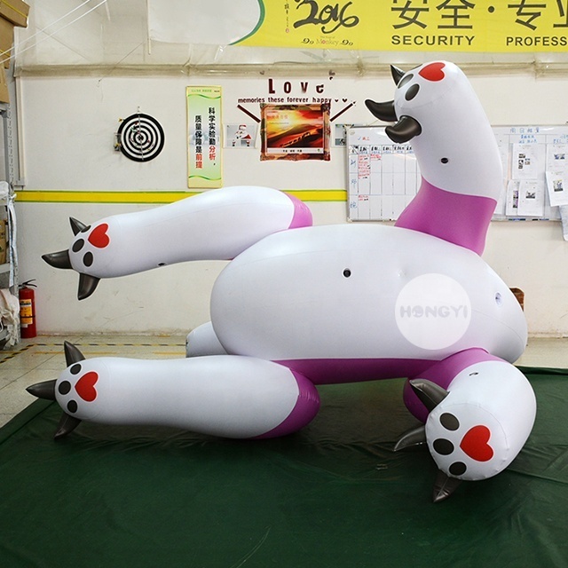 Hongyi Toy Purple Lying On The  SPH Ground Inflatable Dragon