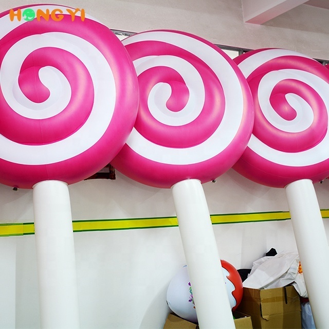 Hongyi Factory Sells High Quality Giant PVC Christmas Inflatable Candy Cane Christmas Lollipop