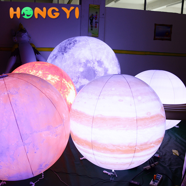 Customized led inflatable nine planets/ Solar System inflatable planet balloon for decoration