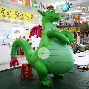 Giant Green Big Belly And Long Tail Walking Inflatable Dinosaur