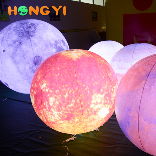 Customized led inflatable nine planets/ Solar System inflatable planet balloon for decoration