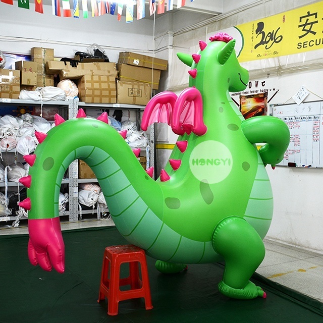 Giant Green Big Belly And Long Tail Walking Inflatable Dinosaur