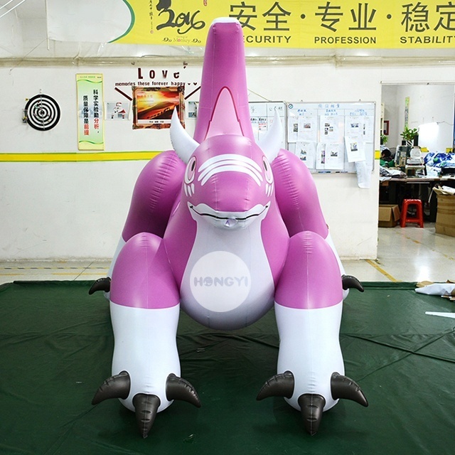 Hongyi Toy Purple Lying On The  SPH Ground Inflatable Dragon