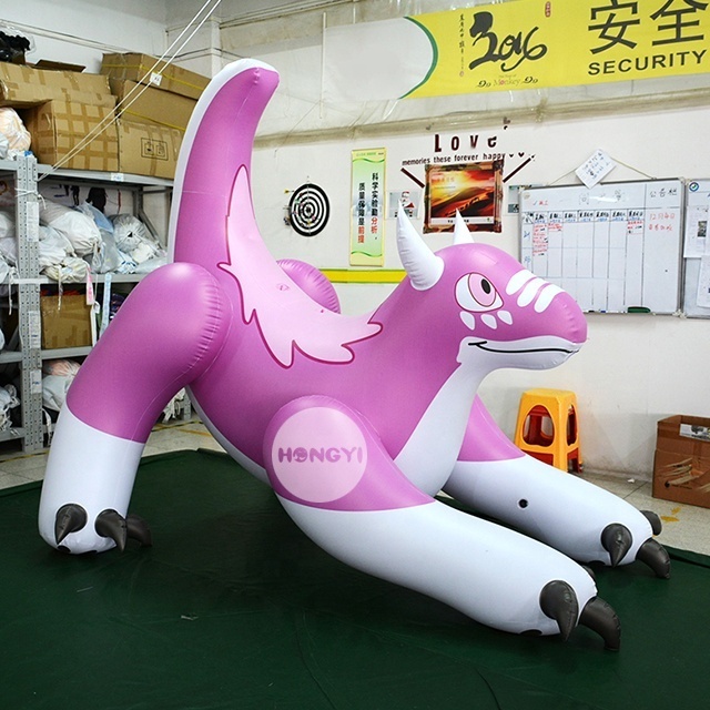 Hongyi Toy Purple Lying On The  SPH Ground Inflatable Dragon