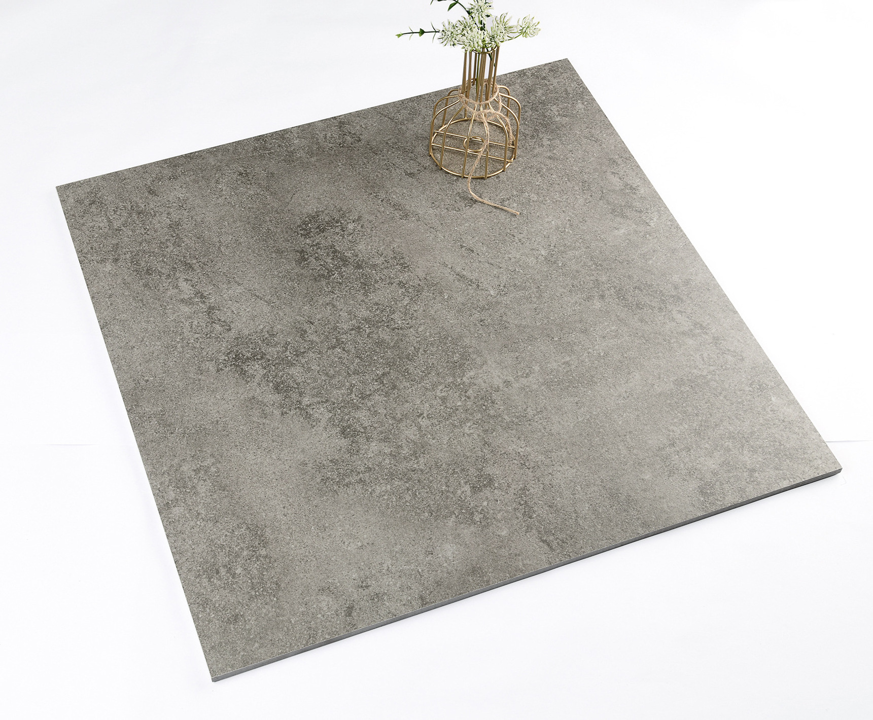 Grey cement matte antique ceramic tiles 600X600 modern 800X800 anti slip and simple floor tiles for living rooms