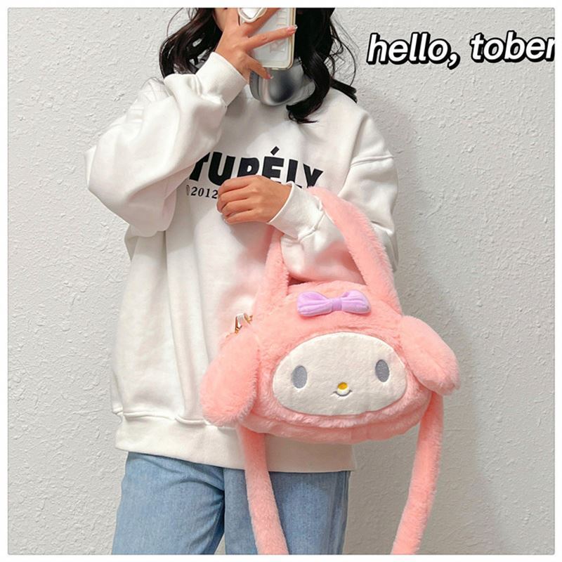 YIWU ALLO CPC Kids School Bags Soft Toys Plush Backpack Bunny Shoulder Crossbody Bag Rabbit Plush Doll Bunny Plush Backpack