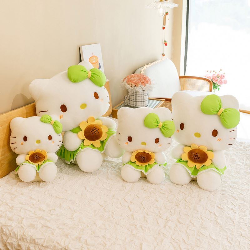 Wholesale  80cm soft hello kt plush toys kitty cat stuffed plush custom toy with strawberry skirt kt dolls