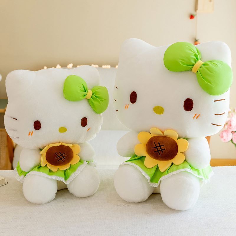 Wholesale  80cm soft hello kt plush toys kitty cat stuffed plush custom toy with strawberry skirt kt dolls