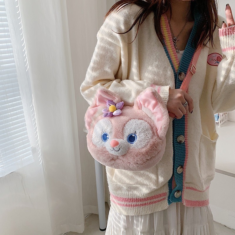 Kawaii Options Kuromi Messenger bag Soft Stuffed Plush Shoulder kuromi hello kitty kt plush bag for Girls Gifts