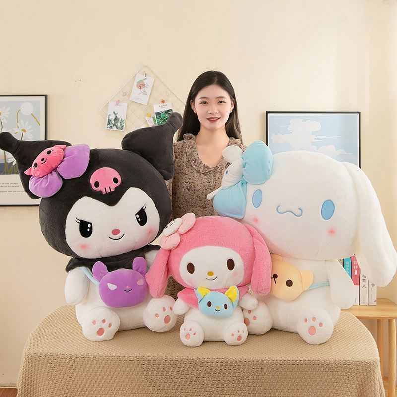 50cm Wholesale 23cm Kawaii Hello Sanrio Kuromi Plush Toy Kitty Stuffed Doll Toys for Children Gift