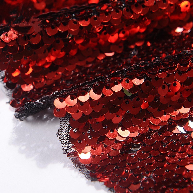 5 mm Double-sided Sequin Mesh Embroidery Optional Double-color Flip Fabric