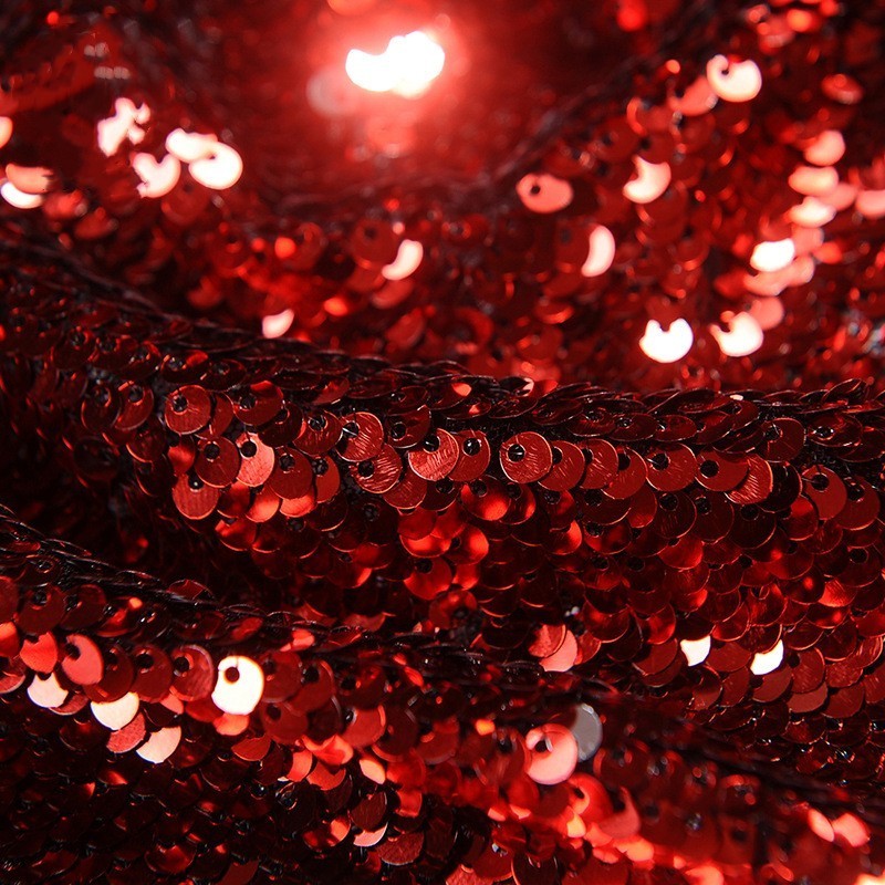 5 mm Double-sided Sequin Mesh Embroidery Optional Double-color Flip Fabric