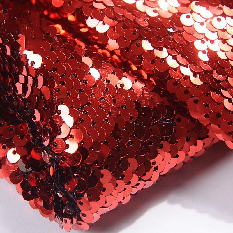 5 mm Double-sided Sequin Mesh Embroidery Optional Double-color Flip Fabric