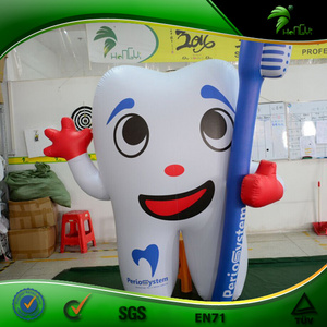 Dental Outdoor Advertising Inflatable Tooth Balloon Custom Inflatable Tooth With Toothbrush