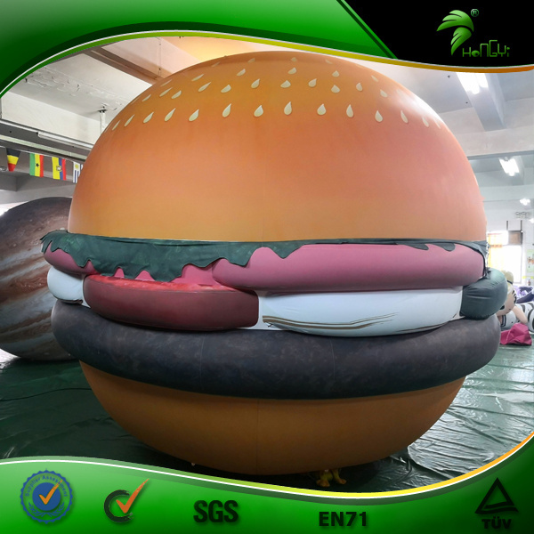 Advertising Giant Inflatable Spicy Hamburger Inflatable Chicken Burger Food Helium Model