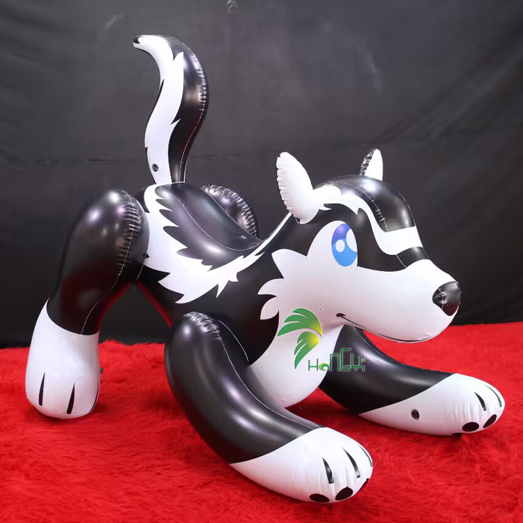 Hot-selling Toys Inflatable Black Husky, Custom Inflatable Dog Toy Hongyi Flying Wolf