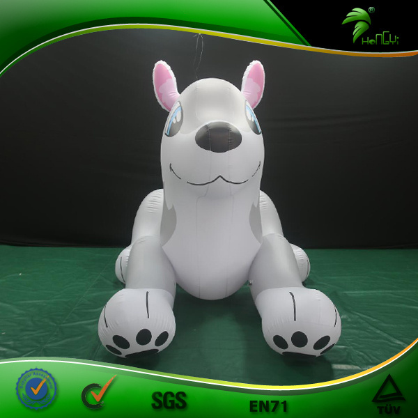 Squeaky Inflatable Ride On Husky Hongyi Inflatable Animal Toy Inflatable Cartoon Dog Pool Toy