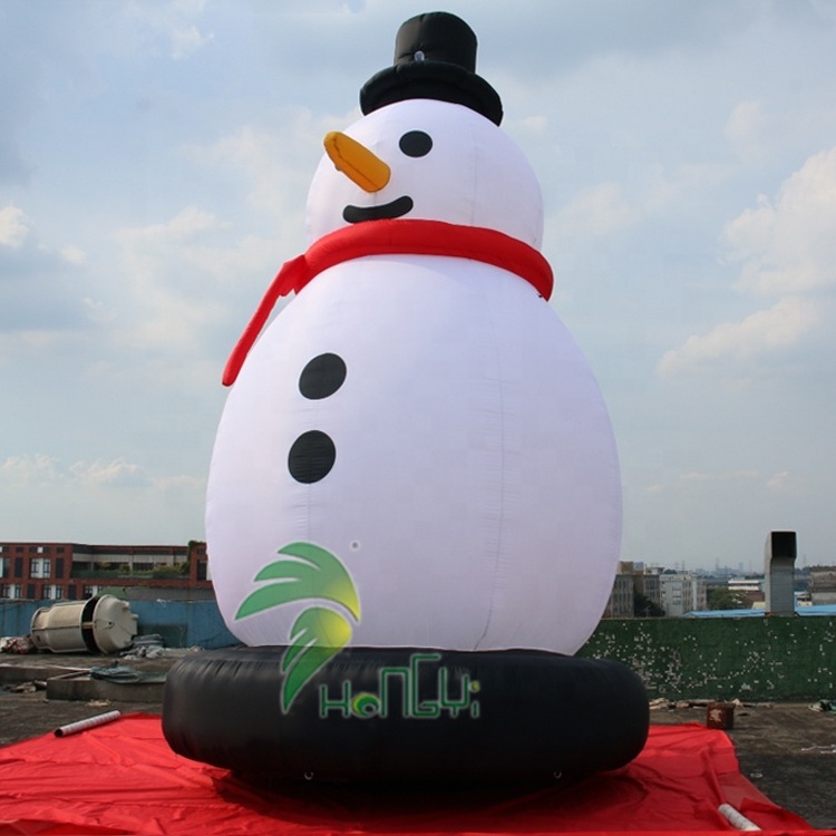 2022 Hot Sale Merry Christmas Giant Inflatable Snowman Decoration Ground Model Inflatable Balloon