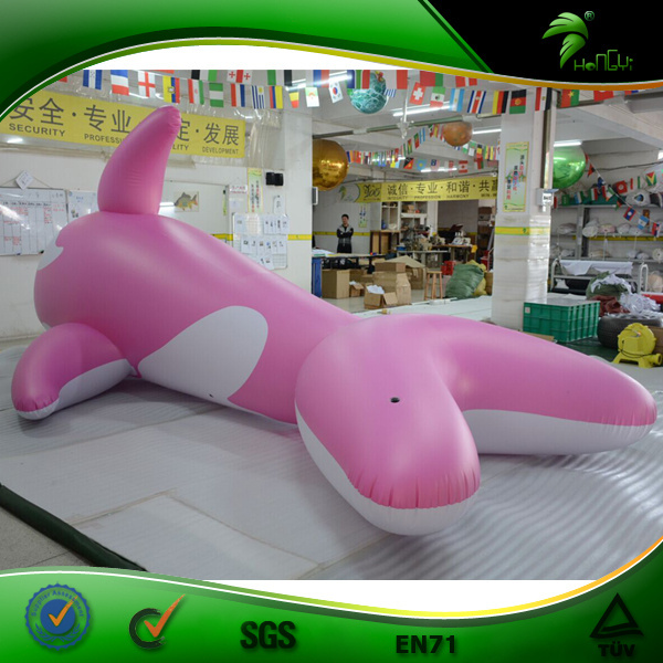 Giant Realistic Inflatable Pool Floating Pink Dolphin Model PVC Sealed Inflatable Fish Balloon