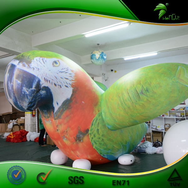 Giant Decoration Flash Inflatable Parrot for Advertising Inflatable Cartoon Bird Shape Balloon Helium Figure