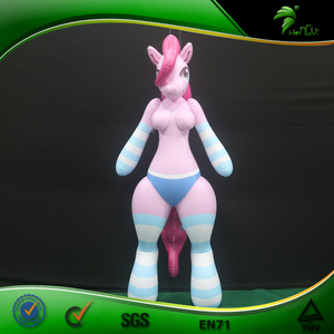 Hongyi Toys Custom Inflatable 3d Sexy Doll with Bikini Inflatable Cartoon Animal Horse  with SPH and Big Boobs