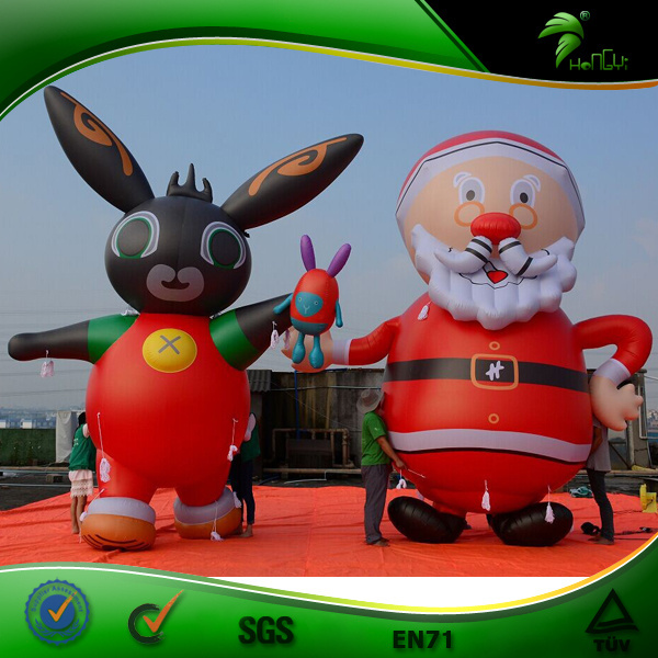 Christmas Decoration Inlflatable Santa Claus Parade Helium Balloon Xmas Rooftop Inflatable Santa