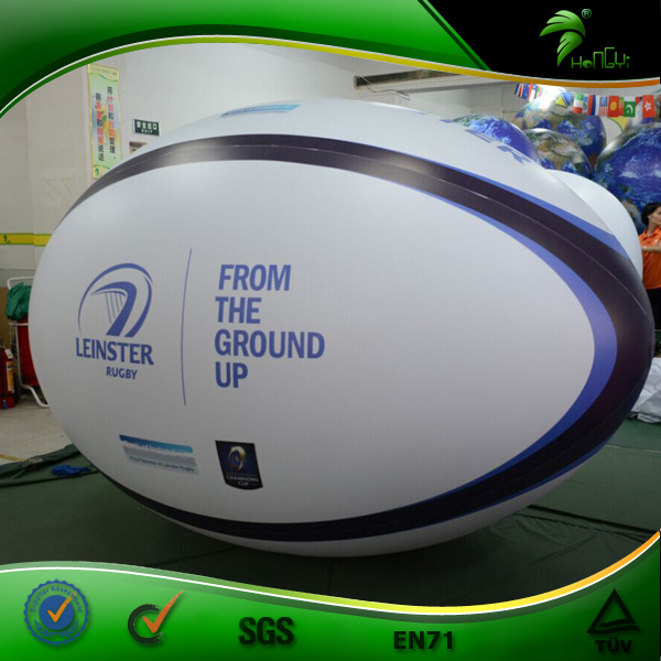 Campaign Parade Balloon Custom Floating Advertising  Giant Inflatable Rugby Ball