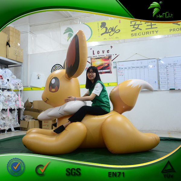 Hongyi Inflatable Animal Toy Ride On Inflatable Rabbit Squeaky Inflatable Pokemon Air Figure