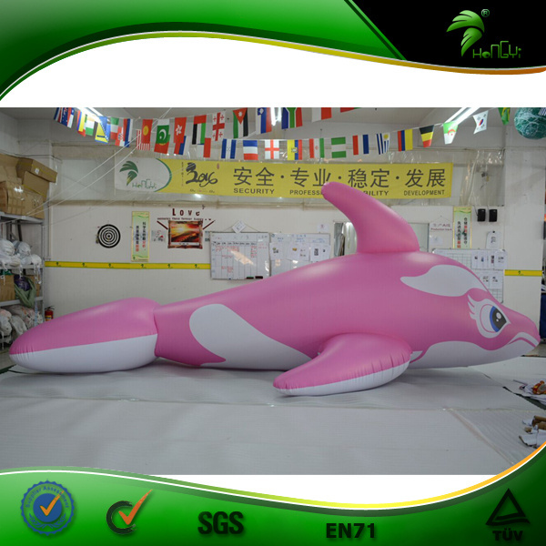 Giant Realistic Inflatable Pool Floating Pink Dolphin Model PVC Sealed Inflatable Fish Balloon