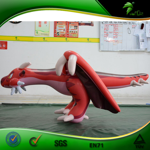 Custom Inflatables Red Dragon PVC  High Quality Inflatable Animal Toy Hongyi Inflatable Dragon With Wing