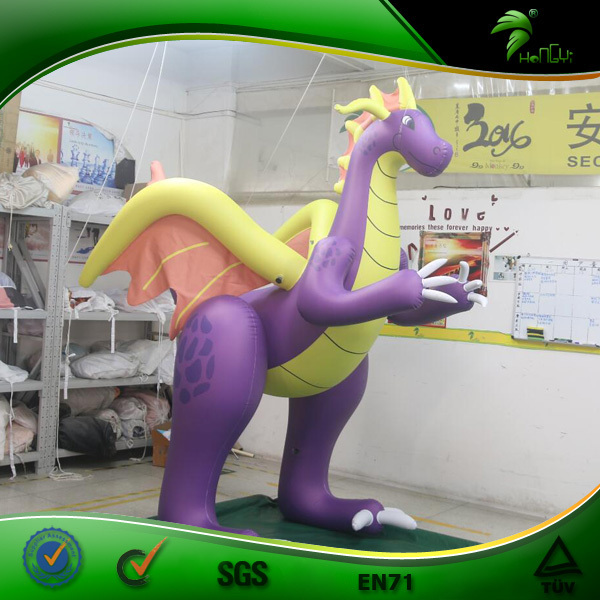 hongyi Inflatable Purple Float Flying Dragon Ride Custom Animal Toy Dinosaur Inflatable Costume Mascots