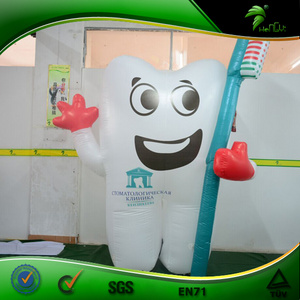 Advertising Tooth with Brush Modeling Inflatable Helium Ball for Dentist Clinic Custom Shape Balloon