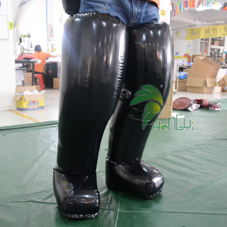 Giant Inflatable Cowboy Black Boots Bouncing Blueberry Ball Suits Advertising Inflatable Shoes