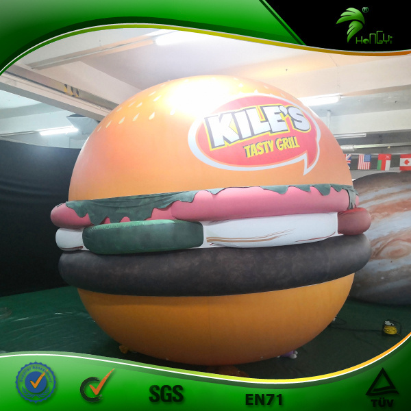 Advertising Giant Inflatable Spicy Hamburger Inflatable Chicken Burger Food Helium Model