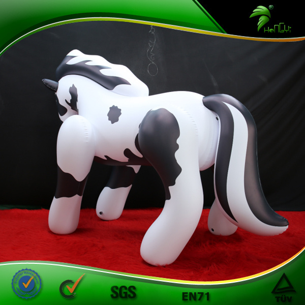 life size Inflatable Cartoon Black Horse Custom Giant Cartoon Adult Inflatable Bouncy Horse Toy